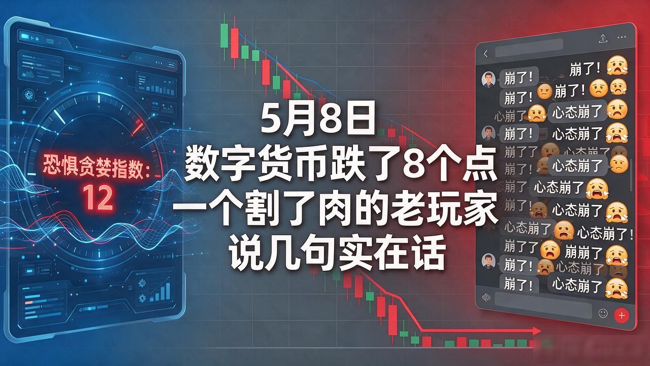 5月8日数字货币跌了8个点 一个割了肉的老玩家说几句实在话