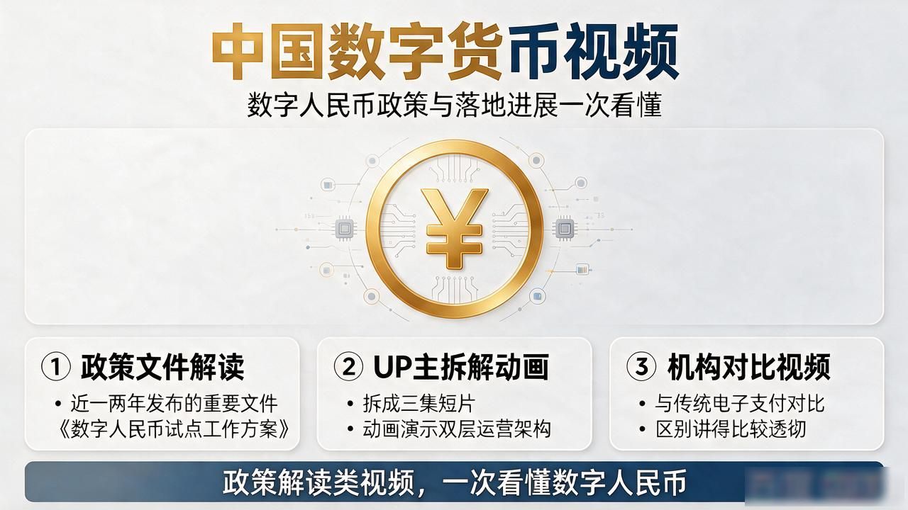 中国数字货币视频大全：数字人民币政策与落地进展一次看懂