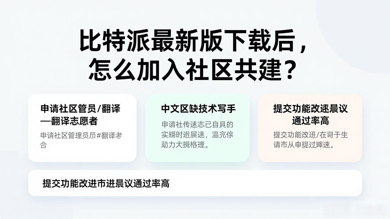 比特派最新版下载后，怎么加入社区共建？