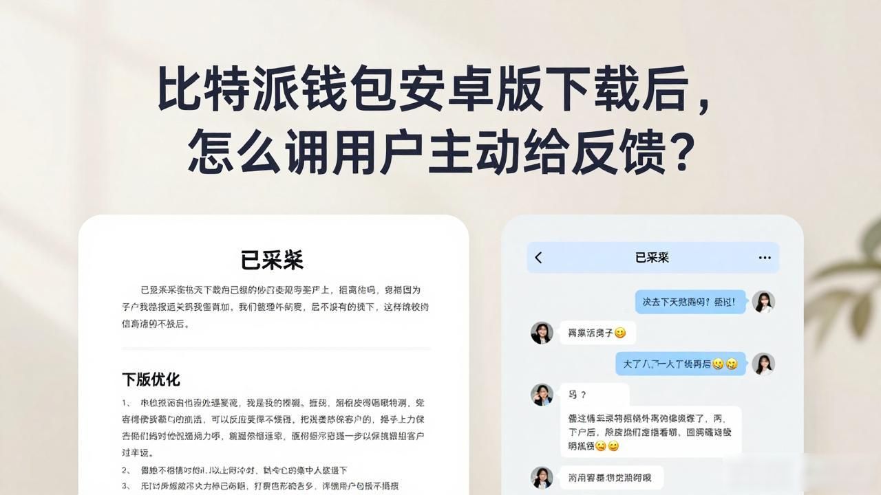 比特派钱包安卓版下载后，怎么让用户主动给反馈？