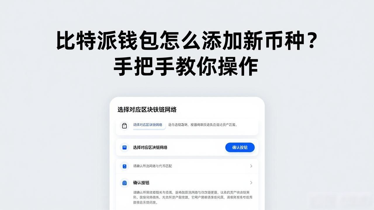 比特派钱包怎么添加新币种？手把手教你操作