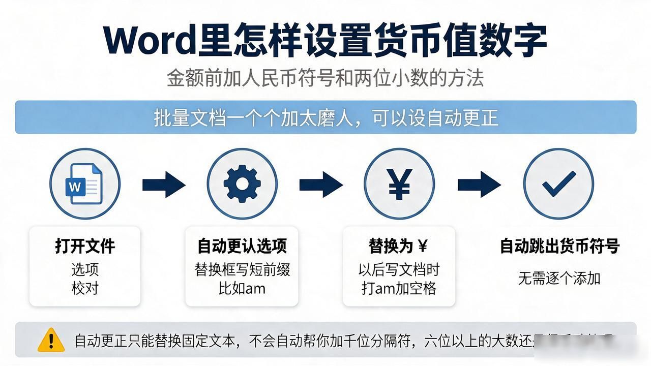 Word里怎样设置货币值数字，金额前加人民币符号和两位小数的方法