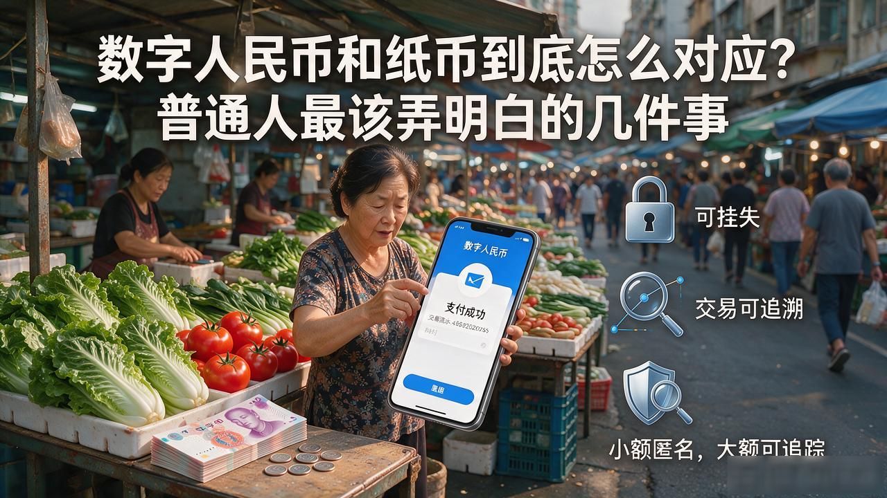 数字人民币和纸币到底怎么对应？普通人最该弄明白的几件事
