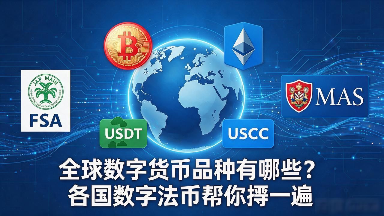 全球数字货币品种有哪些？各国数字法币帮你捋一遍
