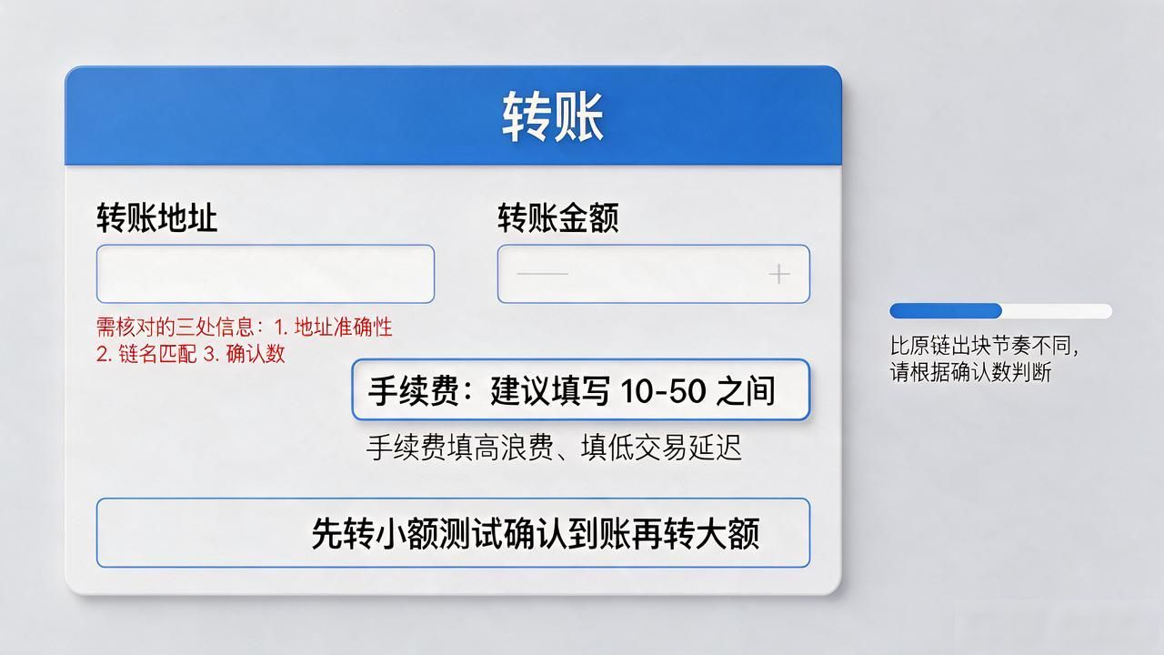 用比特派钱包转比原链，地址粘贴完先别急着点确认，三处必须核对