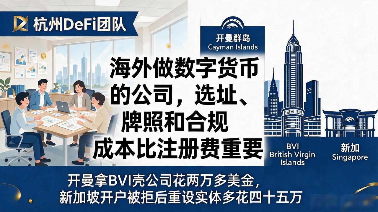 海外做数字货币的公司，选址、牌照和合规成本比注册费重要