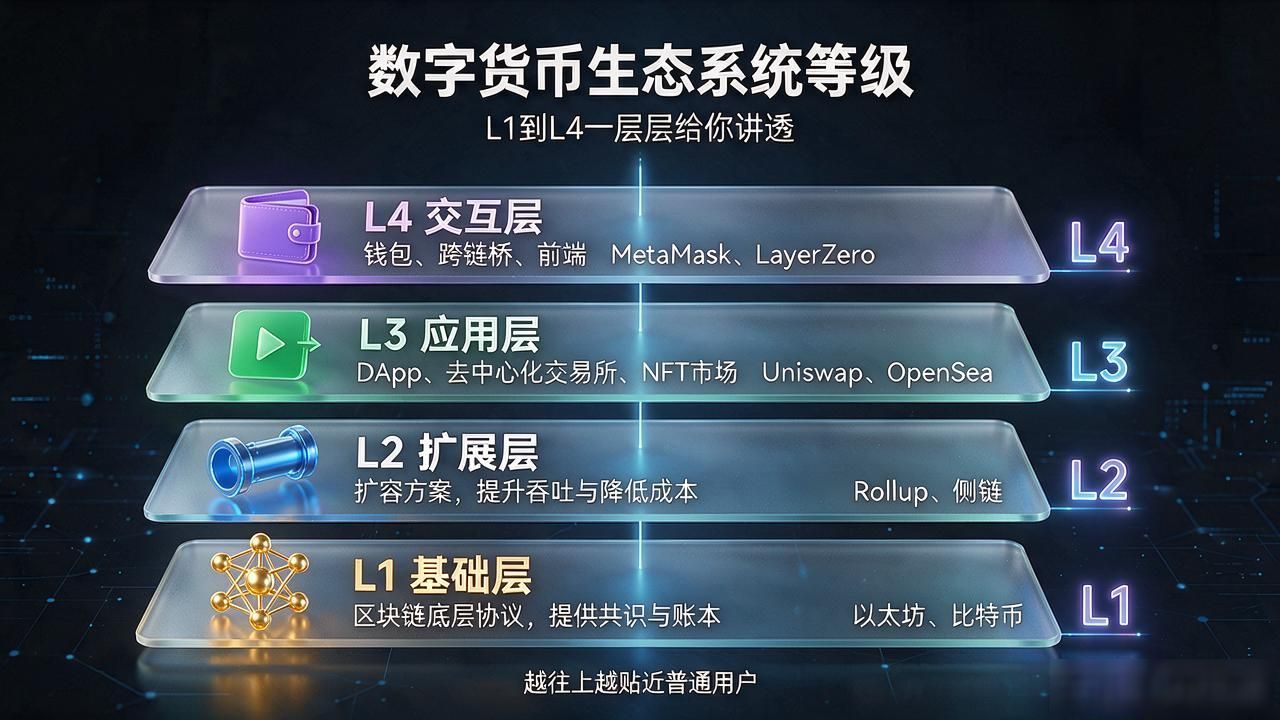 L1到L4架构解析_数字货币生态层级划分_数字货币生态系统等级