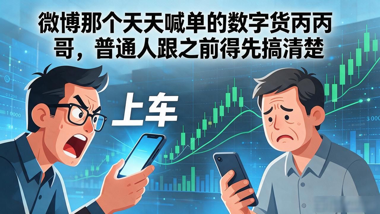 微博那个天天喊单的数字货币丙哥，普通人跟之前得先搞清楚