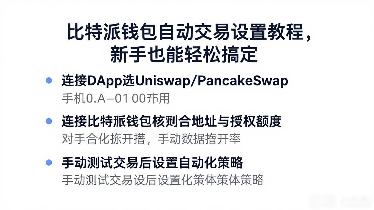 比特派钱包自动交易设置教程，新手也能轻松搞定