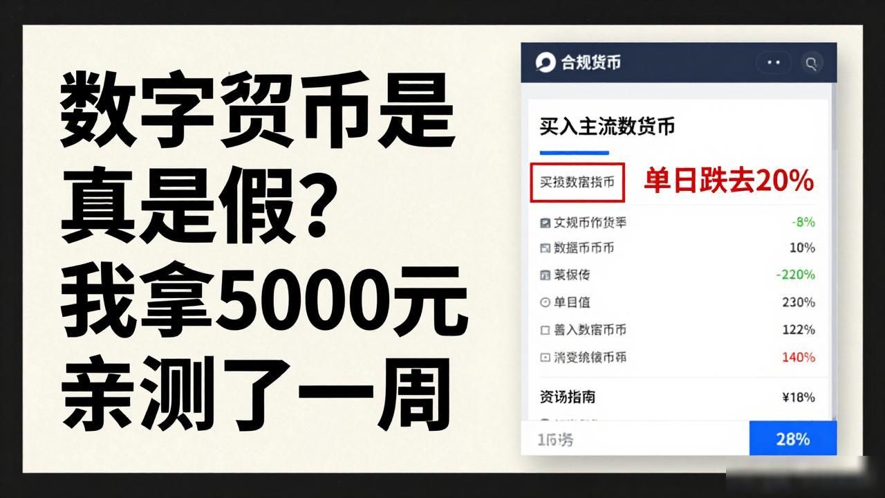 数字货币是真是假？我拿5000元亲测了一周